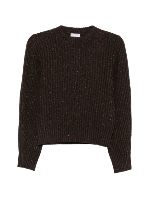 Brunello Cucinelli sequin-embellishment sweater Brown MBM753500C9792