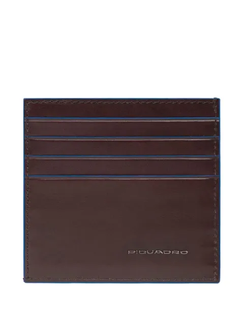 PIQUADRO logo-plaque cardholder Brown PP6553B2R
