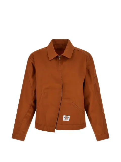 Undercover logo-patch zip-up jacket Brown UC1F4205LBROWN