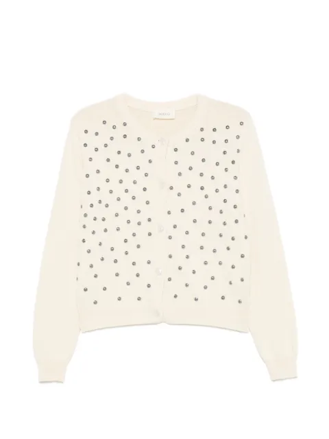 VICOLO stud-embellished cardigan Neutrals 7AB7039