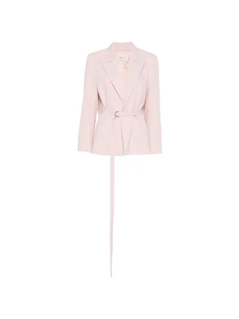 VICOLO belted peak-lapel blazer Pink TAB0266