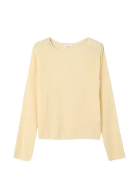 American Vintage fine-knit Liu sweater Yellow LIU18A