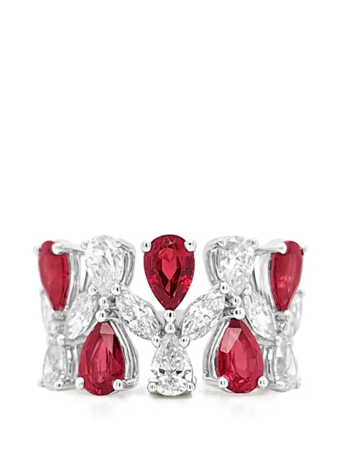 HYT Jewelry ruby and diamond ring Silver R1266HR