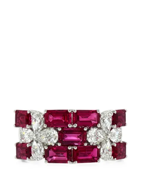 HYT Jewelry ruby and diamond ring Silver R1355HR