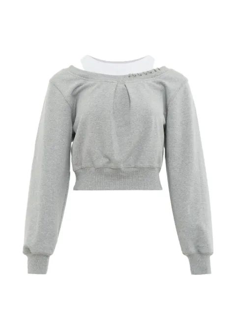 3.1 Phillip Lim layered ring-embellished sweatshirt Grey S26110347TFT