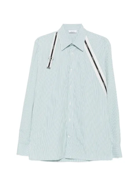 Alexander McQueen Harness striped shirt Green 873324QNABM