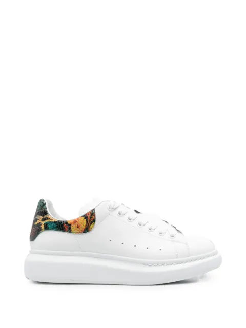 Alexander McQueen animal-print lace-up sneakers White 553680WIAKV