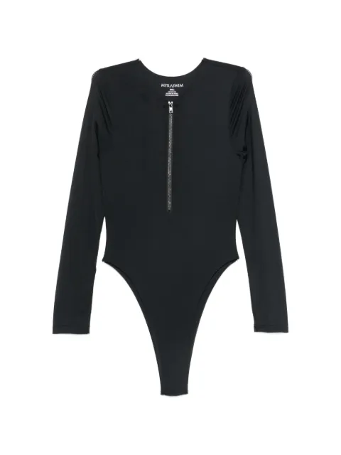 Myra Swim Powe zip-up swimsuit Black MSB177WBL