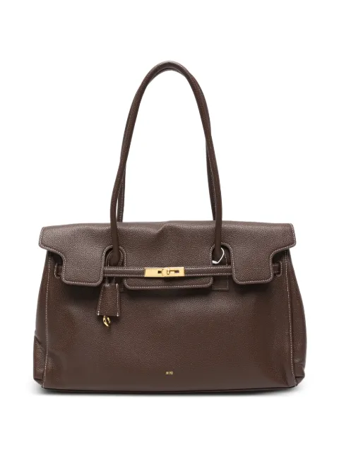 JW Pei large Yara twist-lock-fastening shoulder bag Brown 2T267X00130