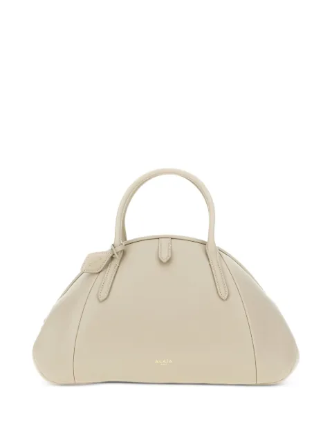 Alaïa logo-lettering tote bag Neutrals AA1L1009I061