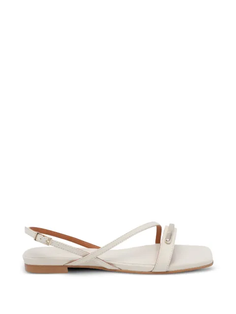ANGEL ALARCON Greta leather sandals Neutrals 26029016JGRETASNOW