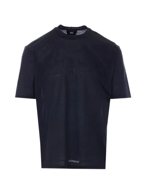 C.P. Company logo-print jersey T-shirt Black 20CMTS243A110666W999