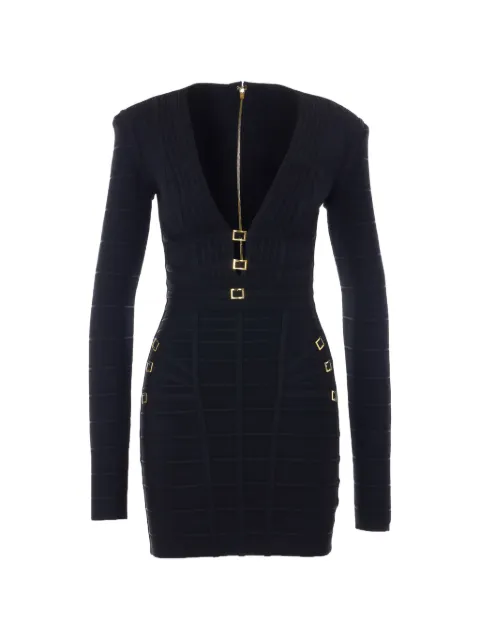 Elisabetta Franchi mini dress in 3D knit fabric Black AM23D62E2