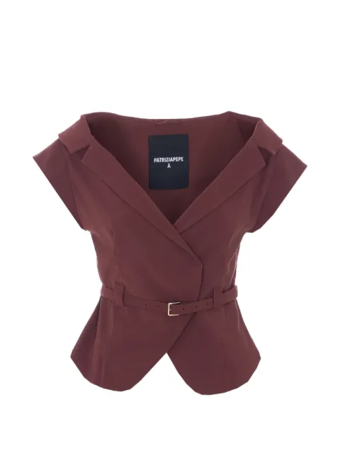 Patrizia Pepe V-neck belted jacket Red 2S1549A573B887