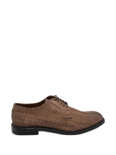 Pawelk's Daddy woven suede derby shoes Brown 17024LEA01