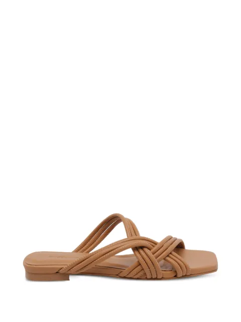 ANGEL ALARCON crossover-strap square-toe sandals Neutrals 26028016JNEXTMANDORLA