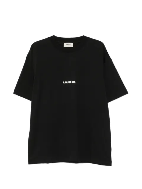 A Paper Kid logo-print T-shirt Black S6PKUATH155