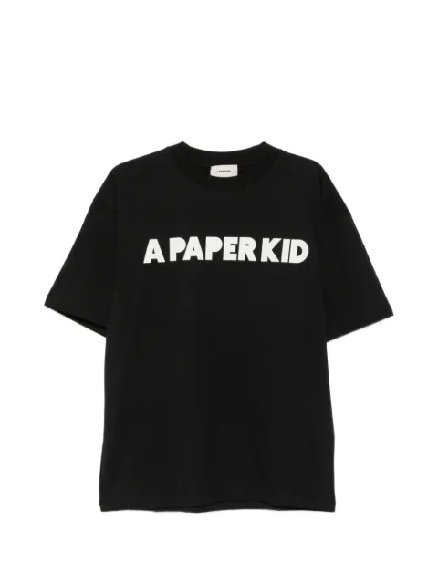 A Paper Kid logo-print T-shirt Black S6PKUATH154