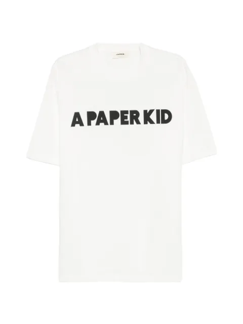 A Paper Kid logo-print T-shirt White S6PKUATH154