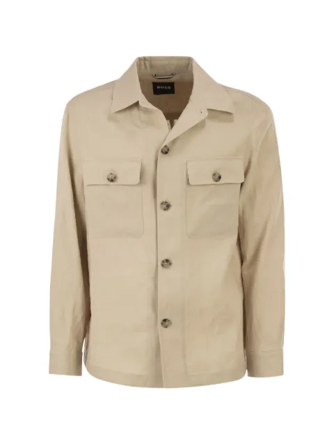 BOSS relaxed-fit shirt jacket Neutrals 50561584