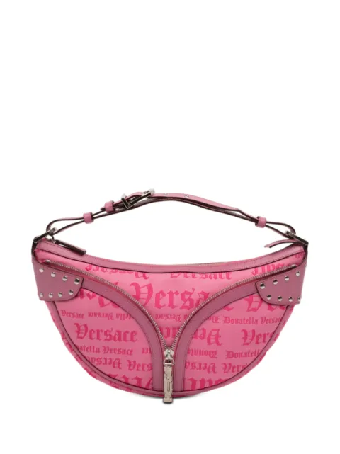 Versace Pre-Owned 2000-2026 Canvas Gothic Logo Repeat handbag Pink LSZ85EBZPAEU4N6K