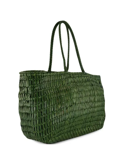 DRAGON DIFFUSION Terrafino woven tote bag Green 8820