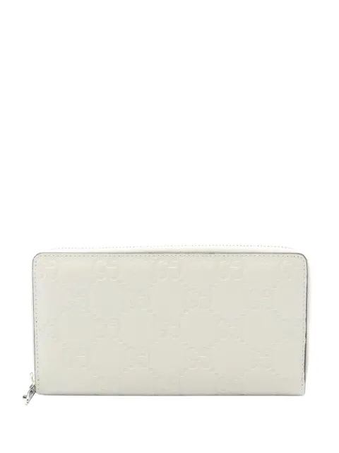 Gucci Pre-Owned 2016-2026 Guccissima Wallet long wallets Grey SL0ZITJIVMG84E13