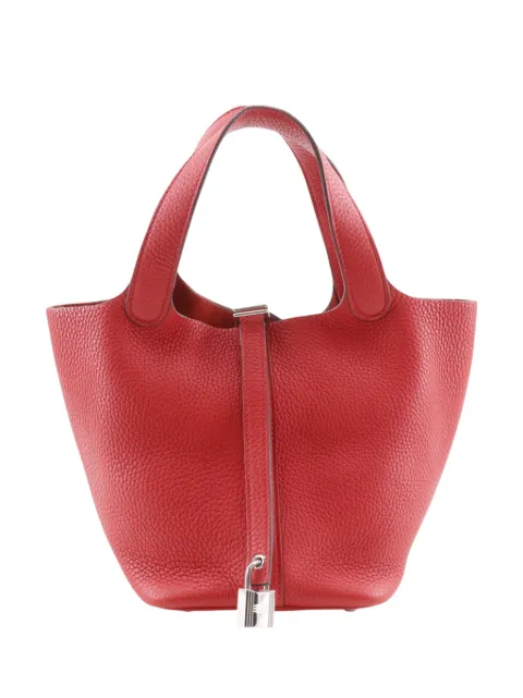 Hermès Pre-Owned 2019 Clemence Picotin Lock 18 handbag Red QOCWT24U0XBHYWRM