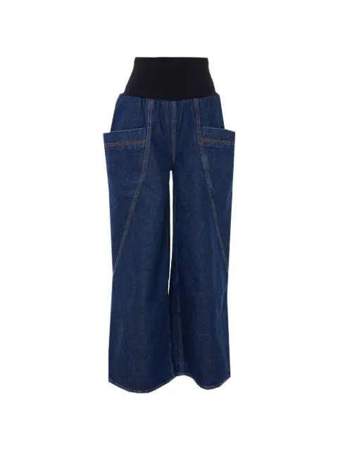 Alaïa elasticated-waist pocket jeans Blue AA9P1309D014C