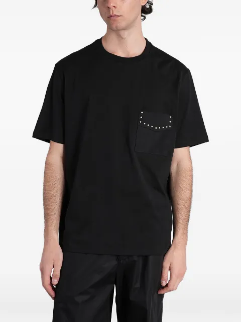 STATE OF ORDER stud-embellished pocket T-shirt Black LT26010