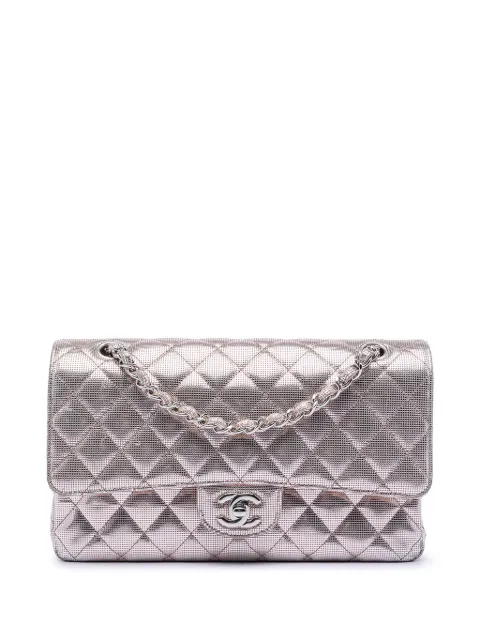 CHANEL Pre-Owned 2015-2016 Medium Classic Calfskin Pixel Effect Double Flap shoulder bag Pink ZPZAL90LU8DQZH90