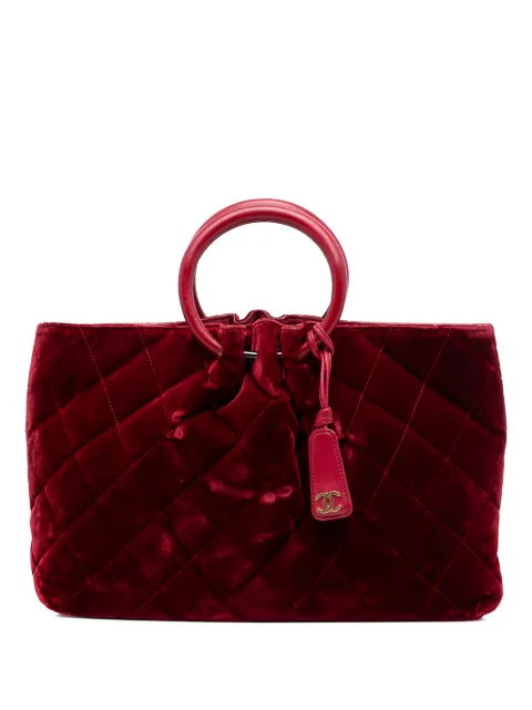 CHANEL Pre-Owned 2000-2002 CC Quilted Velvet Top Handle Bag handbag Red UMGL54TDE0X4SQT7
