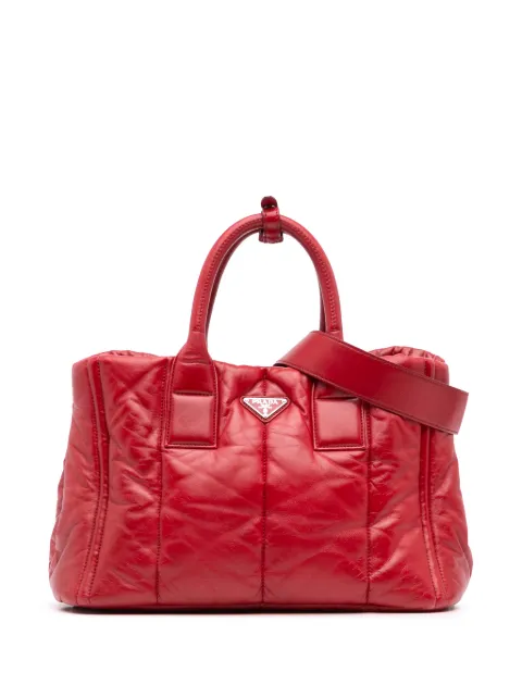 Prada Pre-Owned 2013-2024 Nappa Bomber satchel Red TKHQ1E57YRHFKXIC