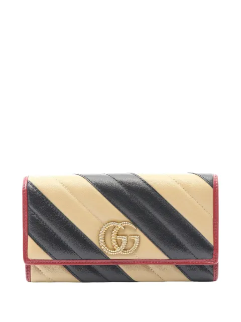Gucci Pre-Owned 2016-2026 GG Marmont Wallet long wallets Black 2VMDTXVJFRRGTI0K