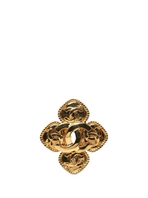 CHANEL Pre-Owned 1990-2010 Gold Plated Coco Mark Flower Brooch costume brooch Gold PP2GUOBD9VMYDKHG