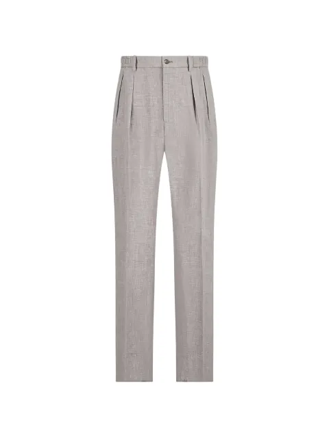 Tagliatore pleated straight-leg trousers Grey PGORD24770189