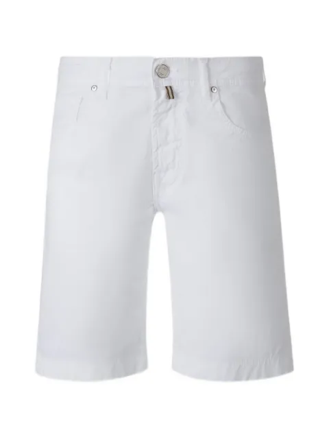 Jacob Cohën logo-patch denim shorts White JUMOE001S2544