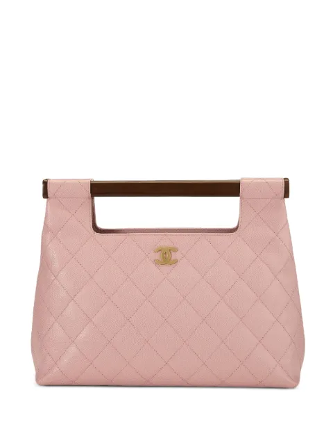 CHANEL Pre-Owned 2004 Barbie quilted wood-handle tote bag Pink CHANELPINKWOOD