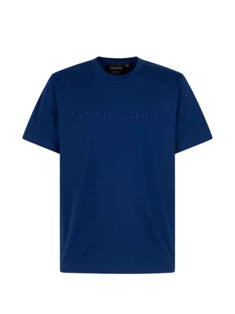Canada Goose logo-embroidered cotton T-shirt Blue 1339M19841