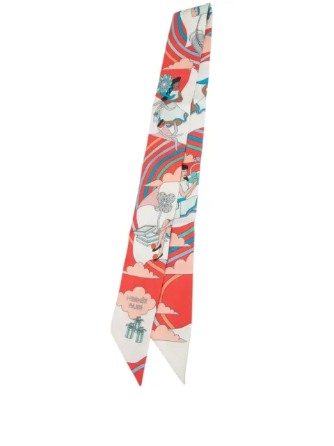 Hermès Pre-Owned 2000-2026 Carres Volants Silk Twilly Scarf scarves Orange PCUMYYE72IB0JVEJ