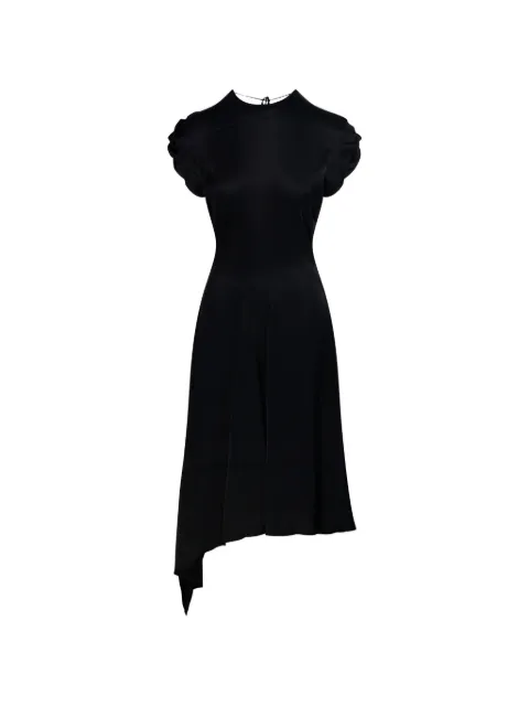 Victoria Beckham asymmetric gathered-sleeve dress Black 1226WDR007229A