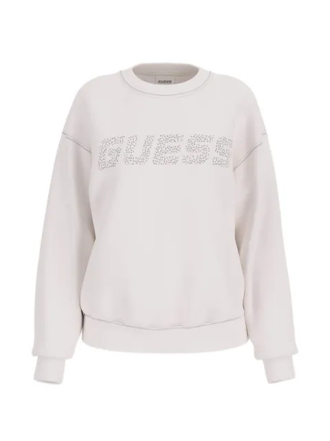 GUESS USA embellished-logo sweatshirt Neutrals V4BQ15K7UW2