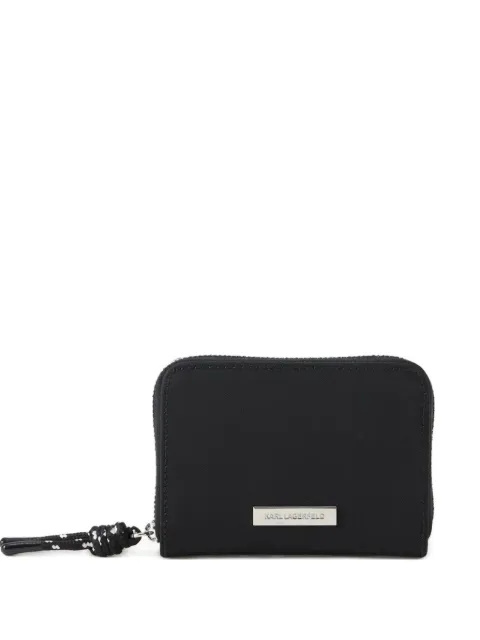 Karl Lagerfeld logo-plaque zip wallet Black B1W32012999