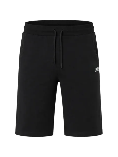 Karl Lagerfeld logo-print drawstring shorts Black 705783561917