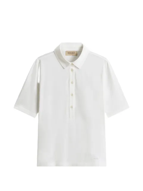Woolrich logo-print polo shirt White CFWWPO2002FRUT5293