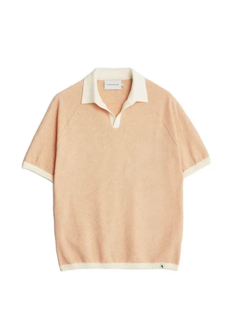 Peregrine textured-knit polo shirt Orange CP129993