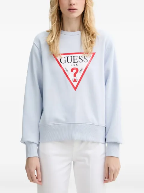 GUESS USA logo-print sweatshirt Blue W2YQ16KBA11