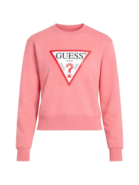 GUESS USA logo-print sweatshirt Pink W2YQ16KBA11