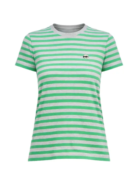Karl Lagerfeld Ikon striped T-shirt Green B1W170372LJ
