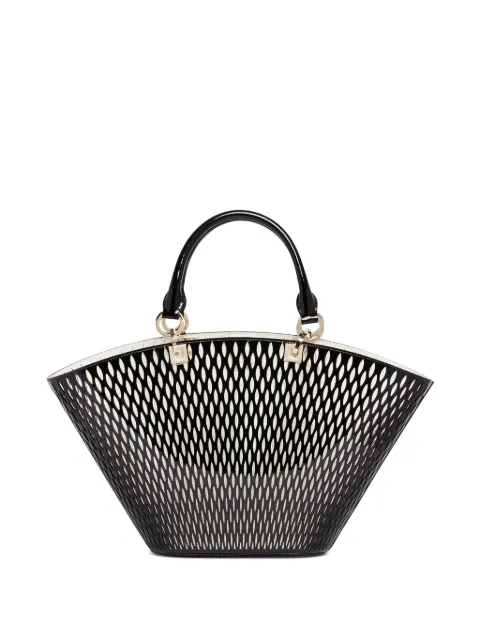 TOM FORD laser-cut patent-leather tote bag Black L1938ICL129PNAA